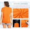 imageTACVASEN Womens TShirts UPF 50 Sun Protection VNeck Short Sleeve Tops Quick Dry Hiking Running Workout TShirtsOrange