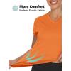 imageTACVASEN Womens TShirts UPF 50 Sun Protection VNeck Short Sleeve Tops Quick Dry Hiking Running Workout TShirtsOrange