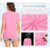 imageTACVASEN Womens TShirts UPF 50 Sun Protection VNeck Short Sleeve Tops Quick Dry Hiking Running Workout TShirtsRose Red