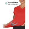 imageTACVASEN Womens TShirts UPF 50 Sun Protection VNeck Short Sleeve Tops Quick Dry Hiking Running Workout TShirtsTomato Red
