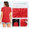 imageTACVASEN Womens TShirts UPF 50 Sun Protection VNeck Short Sleeve Tops Quick Dry Hiking Running Workout TShirtsTomato Red