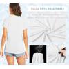 imageTACVASEN Womens TShirts UPF 50 Sun Protection VNeck Short Sleeve Tops Quick Dry Hiking Running Workout TShirtsWhite