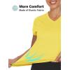 imageTACVASEN Womens TShirts UPF 50 Sun Protection VNeck Short Sleeve Tops Quick Dry Hiking Running Workout TShirtsYellow