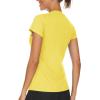 imageTACVASEN Womens TShirts UPF 50 Sun Protection VNeck Short Sleeve Tops Quick Dry Hiking Running Workout TShirtsYellow