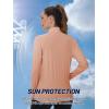 imageTACVASEN Womens Athletic Jackets Lightweight UV Protection Shirts Full Zip Workout Jacket UPF 50 Long Sleeve Sun ShirtApricot