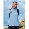 imageTACVASEN Womens Athletic Jackets Lightweight UV Protection Shirts Full Zip Workout Jacket UPF 50 Long Sleeve Sun ShirtBlue