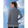imageTACVASEN Womens Athletic Jackets Lightweight UV Protection Shirts Full Zip Workout Jacket UPF 50 Long Sleeve Sun ShirtDark Gray