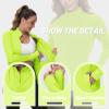 imageTACVASEN Womens Athletic Jackets Lightweight UV Protection Shirts Full Zip Workout Jacket UPF 50 Long Sleeve Sun ShirtFgreen
