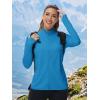 imageTACVASEN Womens Athletic Jackets Lightweight UV Protection Shirts Full Zip Workout Jacket UPF 50 Long Sleeve Sun ShirtGreen Blue