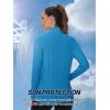 imageTACVASEN Womens Athletic Jackets Lightweight UV Protection Shirts Full Zip Workout Jacket UPF 50 Long Sleeve Sun ShirtGreen Blue