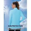 imageTACVASEN Womens Athletic Jackets Lightweight UV Protection Shirts Full Zip Workout Jacket UPF 50 Long Sleeve Sun ShirtLight Blue