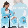 imageTACVASEN Womens Athletic Jackets Lightweight UV Protection Shirts Full Zip Workout Jacket UPF 50 Long Sleeve Sun ShirtLight Blue