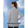 imageTACVASEN Womens Athletic Jackets Lightweight UV Protection Shirts Full Zip Workout Jacket UPF 50 Long Sleeve Sun ShirtLight Gray