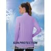 imageTACVASEN Womens Athletic Jackets Lightweight UV Protection Shirts Full Zip Workout Jacket UPF 50 Long Sleeve Sun ShirtLight Purple