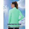 imageTACVASEN Womens Athletic Jackets Lightweight UV Protection Shirts Full Zip Workout Jacket UPF 50 Long Sleeve Sun ShirtMint Green