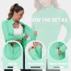 imageTACVASEN Womens Athletic Jackets Lightweight UV Protection Shirts Full Zip Workout Jacket UPF 50 Long Sleeve Sun ShirtMint Green