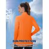 imageTACVASEN Womens Athletic Jackets Lightweight UV Protection Shirts Full Zip Workout Jacket UPF 50 Long Sleeve Sun ShirtOrange