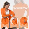 imageTACVASEN Womens Athletic Jackets Lightweight UV Protection Shirts Full Zip Workout Jacket UPF 50 Long Sleeve Sun ShirtOrange