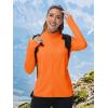 imageTACVASEN Womens Athletic Jackets Lightweight UV Protection Shirts Full Zip Workout Jacket UPF 50 Long Sleeve Sun ShirtOrange