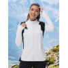 imageTACVASEN Womens Athletic Jackets Lightweight UV Protection Shirts Full Zip Workout Jacket UPF 50 Long Sleeve Sun ShirtWhite