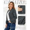 imageTACVASEN Womens Bomber Jackets Lightweight Casual Jacket Full Zip Windbreaker Fall JacketDark Grey