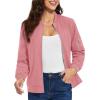imageTACVASEN Womens Bomber Jackets Lightweight Casual Jacket Full Zip Windbreaker Fall JacketGrey Pink