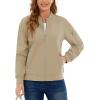 imageTACVASEN Womens Bomber Jackets Lightweight Casual Jacket Full Zip Windbreaker Fall JacketKhaki
