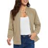 imageTACVASEN Womens Bomber Jackets Lightweight Casual Jacket Full Zip Windbreaker Fall JacketKhaki
