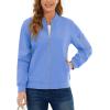 imageTACVASEN Womens Bomber Jackets Lightweight Casual Jacket Full Zip Windbreaker Fall JacketLight Blue