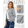 imageTACVASEN Womens Bomber Jackets Lightweight Casual Jacket Full Zip Windbreaker Fall JacketLight Grey
