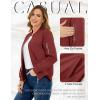 imageTACVASEN Womens Bomber Jackets Lightweight Casual Jacket Full Zip Windbreaker Fall JacketOrange Red