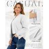 imageTACVASEN Womens Bomber Jackets Lightweight Casual Jacket Full Zip Windbreaker Fall JacketWhite