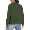 imageTACVASEN Womens Diamond Quilted Jackets Lightweight Casual Bomber Jacket Warm Winter Coats Full Zip with PocketsArmy Green