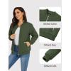 imageTACVASEN Womens Diamond Quilted Jackets Lightweight Casual Bomber Jacket Warm Winter Coats Full Zip with PocketsArmy Green