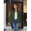 imageTACVASEN Womens Diamond Quilted Jackets Lightweight Casual Bomber Jacket Warm Winter Coats Full Zip with PocketsArmy Green