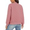 imageTACVASEN Womens Diamond Quilted Jackets Lightweight Casual Bomber Jacket Warm Winter Coats Full Zip with PocketsAsh Pink