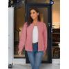 imageTACVASEN Womens Diamond Quilted Jackets Lightweight Casual Bomber Jacket Warm Winter Coats Full Zip with PocketsAsh Pink