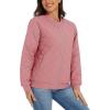 imageTACVASEN Womens Diamond Quilted Jackets Lightweight Casual Bomber Jacket Warm Winter Coats Full Zip with PocketsAsh Pink