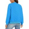 imageTACVASEN Womens Diamond Quilted Jackets Lightweight Casual Bomber Jacket Warm Winter Coats Full Zip with PocketsAzure Blue
