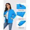 imageTACVASEN Womens Diamond Quilted Jackets Lightweight Casual Bomber Jacket Warm Winter Coats Full Zip with PocketsAzure Blue
