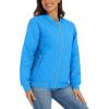 imageTACVASEN Womens Diamond Quilted Jackets Lightweight Casual Bomber Jacket Warm Winter Coats Full Zip with PocketsAzure Blue