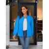 imageTACVASEN Womens Diamond Quilted Jackets Lightweight Casual Bomber Jacket Warm Winter Coats Full Zip with PocketsAzure Blue