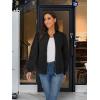 imageTACVASEN Womens Diamond Quilted Jackets Lightweight Casual Bomber Jacket Warm Winter Coats Full Zip with PocketsBlack