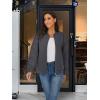 imageTACVASEN Womens Diamond Quilted Jackets Lightweight Casual Bomber Jacket Warm Winter Coats Full Zip with PocketsDark Grey