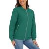 imageTACVASEN Womens Diamond Quilted Jackets Lightweight Casual Bomber Jacket Warm Winter Coats Full Zip with PocketsEmerald Green