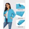 imageTACVASEN Womens Diamond Quilted Jackets Lightweight Casual Bomber Jacket Warm Winter Coats Full Zip with PocketsIce Blue