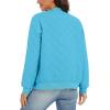 imageTACVASEN Womens Diamond Quilted Jackets Lightweight Casual Bomber Jacket Warm Winter Coats Full Zip with PocketsIce Blue