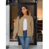 imageTACVASEN Womens Diamond Quilted Jackets Lightweight Casual Bomber Jacket Warm Winter Coats Full Zip with PocketsKhaki