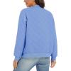 imageTACVASEN Womens Diamond Quilted Jackets Lightweight Casual Bomber Jacket Warm Winter Coats Full Zip with PocketsLight Blue