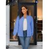 imageTACVASEN Womens Diamond Quilted Jackets Lightweight Casual Bomber Jacket Warm Winter Coats Full Zip with PocketsLight Blue